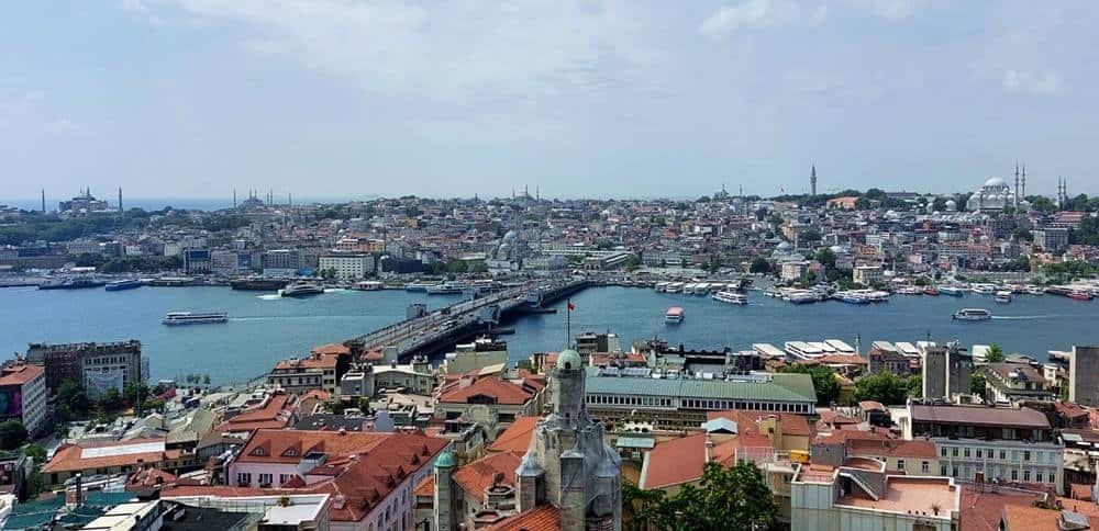 Galata Bridge seen from Galata Tower