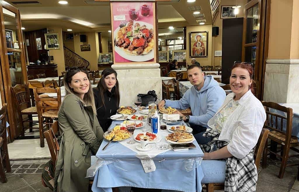 Athens food - lunch at a restaurant