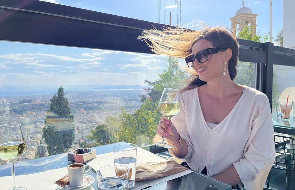 Lycabettus Hill wine tasting in a restaurant