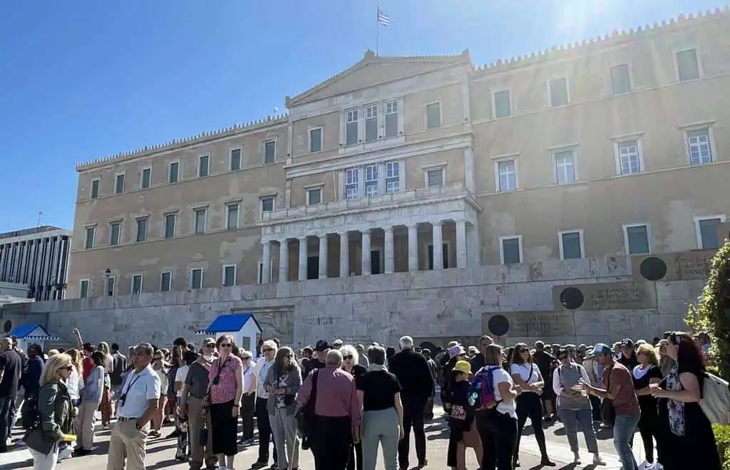 Parliament building on Syntagma Square Athens